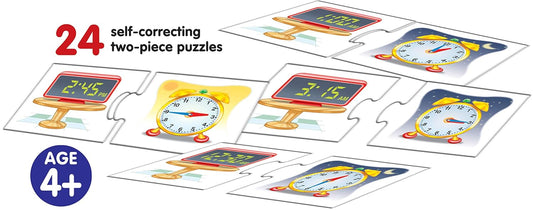 Frank Tell the Time Early Learning Matching Puzzle for Kids 48 Pieces