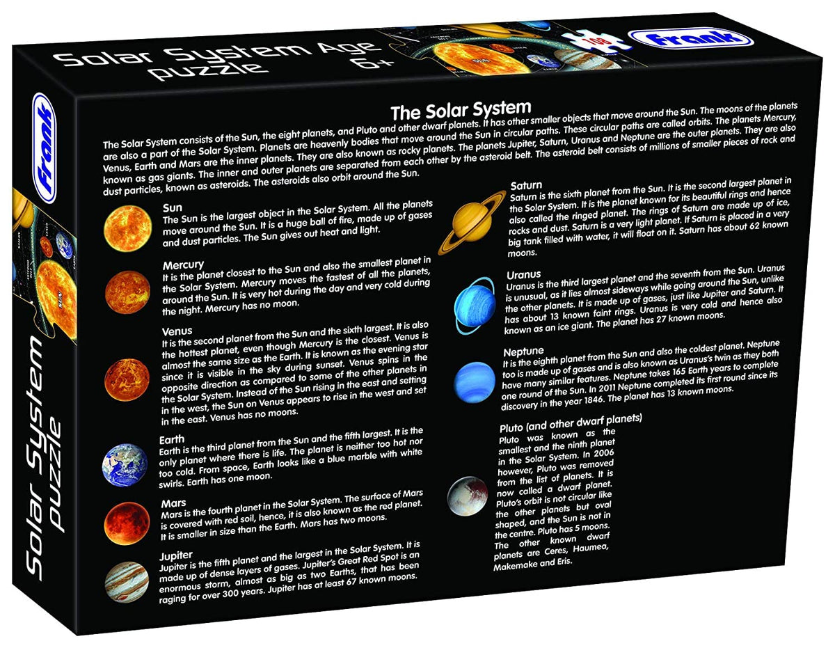 Frank Puzzle | Solar System (108 pcs) | Interactive STEM Jigsaw with Fun Facts