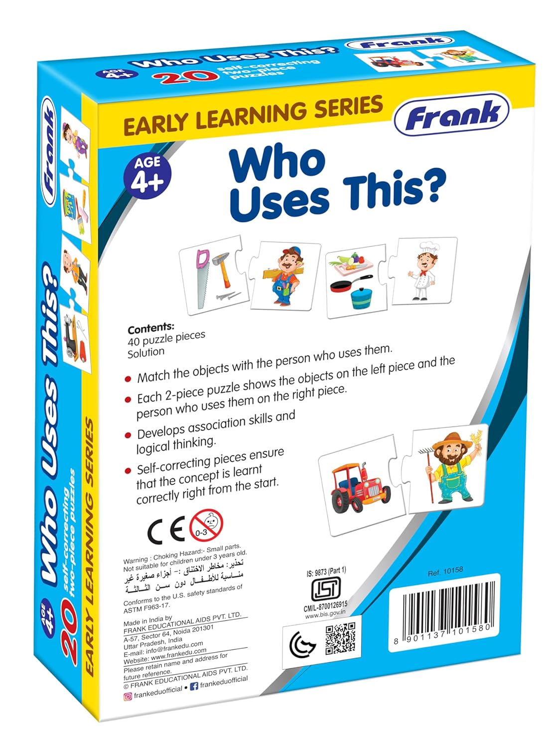 Frank Who Uses This? | Educational Puzzle & Activity Set | Early Learner Game