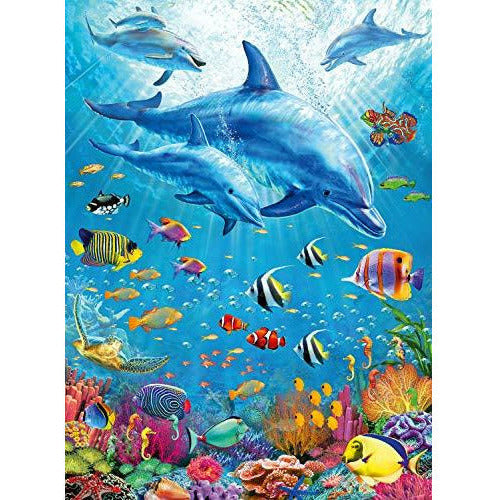 Ravensburger Pod of Dolphins 100XXL-Piece Jigsaw Puzzle for Kids