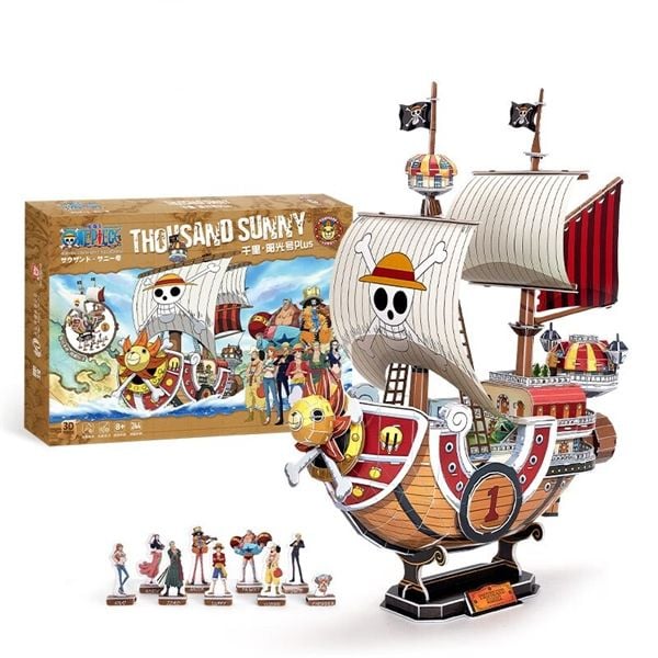 CubicFun One Piece Thousand Sunny | Complex Kit 244 Pieces | Foam & Paper, No Glue, Ages 8+