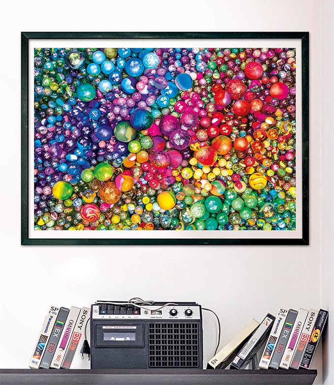 Clementoni Puzzle | Colorboom Marbles | 1000 pcs | Rainbow Gradient Art | Made in Italy