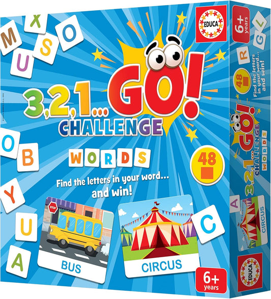 Educa 3,2,1 GO Challenge Words | Word Search Game | Brain Games Collection