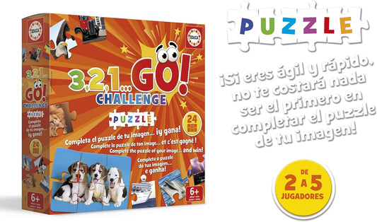 Educa 3,2,1 GO Challenge | 24 Mini Puzzles | Brain Games Collection