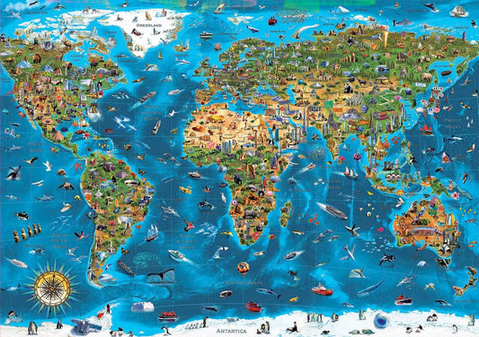 Educa Wonders of the World | 1000pcs Jigsaw Puzzle | Landmarks Collection