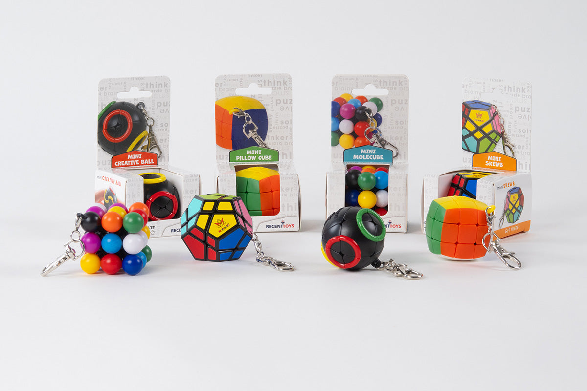Recent Toys Mini Molecube | Keychain 3D Gear Cube Puzzle | Ages 9+ Brain Teaser