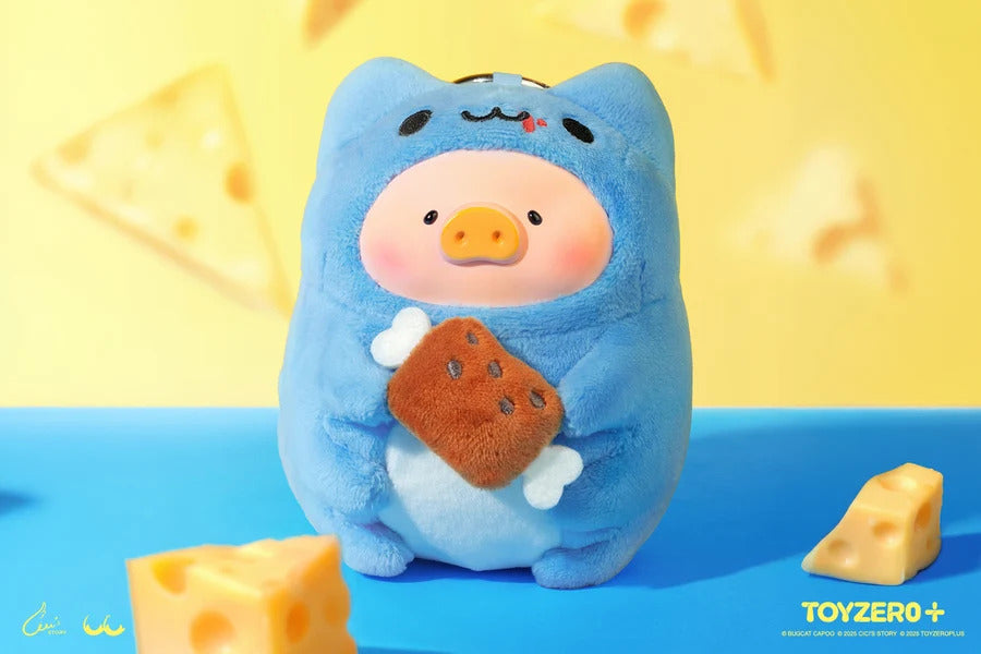 LuLu the Piggy x Capoo - Foodie Lu PVC Face Plush Keychain