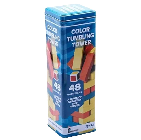 PIP Games Color Tumbling Tower in Tin Stacking Game Set