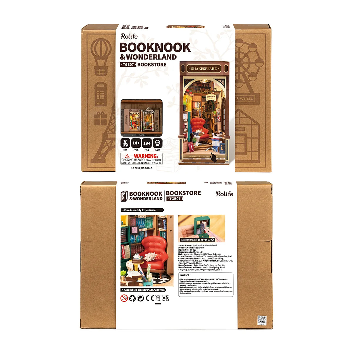 Rolife Bookstore DIY Book Nook Kit