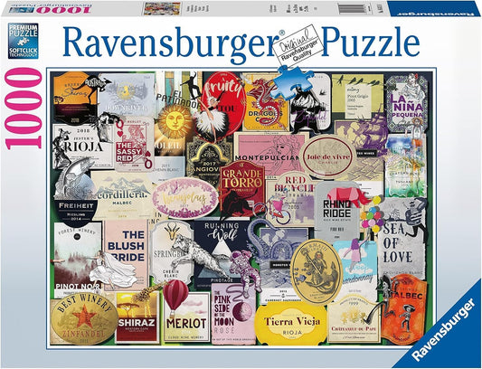 Ravensburger Puzzle | Wine Label Theme | 1000 Pieces | Fun Brain Challenge for Adults