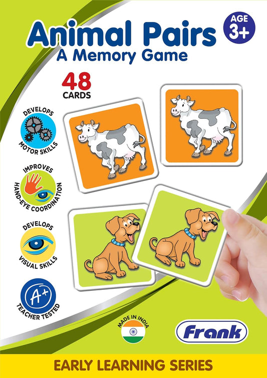 Frank Animal Pairs 48 Cards | Kids Memory Matching Game | Early Learner Toy