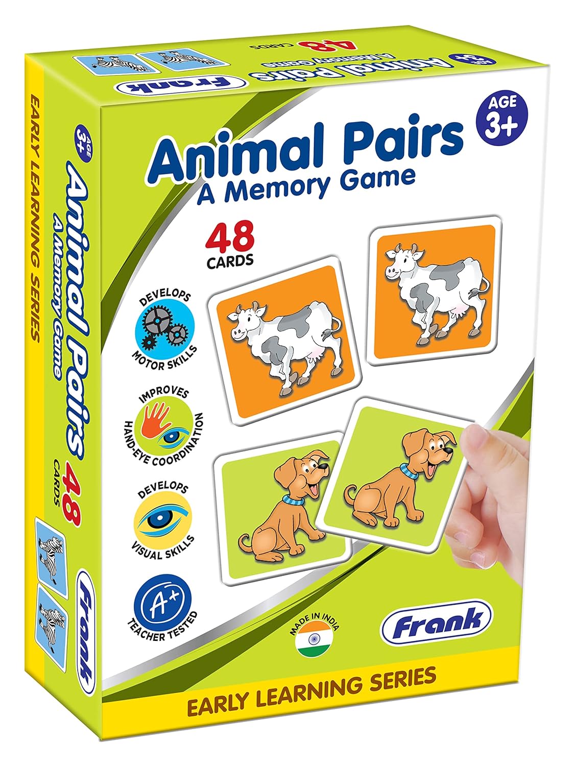 Frank Animal Pairs 48 Cards | Kids Memory Matching Game | Early Learner Toy