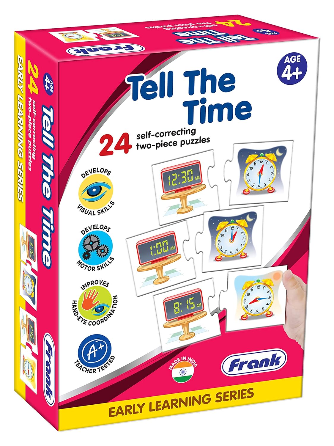 Frank Tell the Time Early Learning Matching Puzzle for Kids 48 Pieces