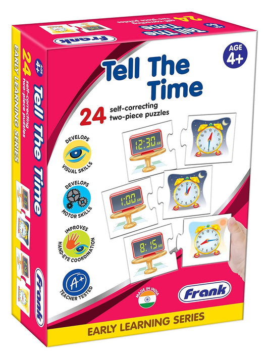 Frank Tell the Time Early Learning Matching Puzzle for Kids 48 Pieces