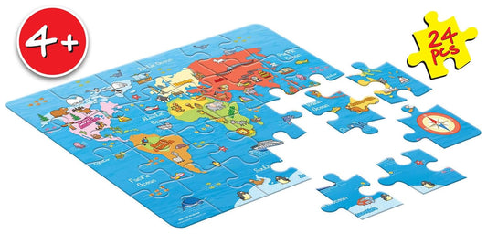 Frank My First World Map | 24pcs Educational Puzzle | Early Learning Game