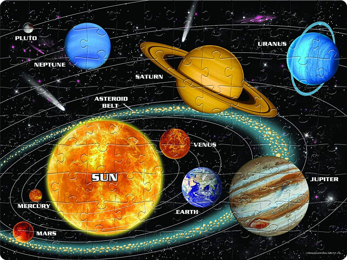 Frank Puzzle | Solar System (108 pcs) | Interactive STEM Jigsaw with Fun Facts