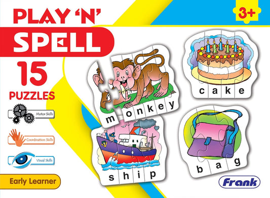 Frank Play 'n' Spell | Self-Correcting Puzzle Set | Early Learning Game