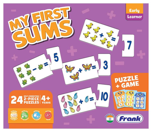Frank My First Sums | Self-Correcting Puzzle & Game | Early Math Learning