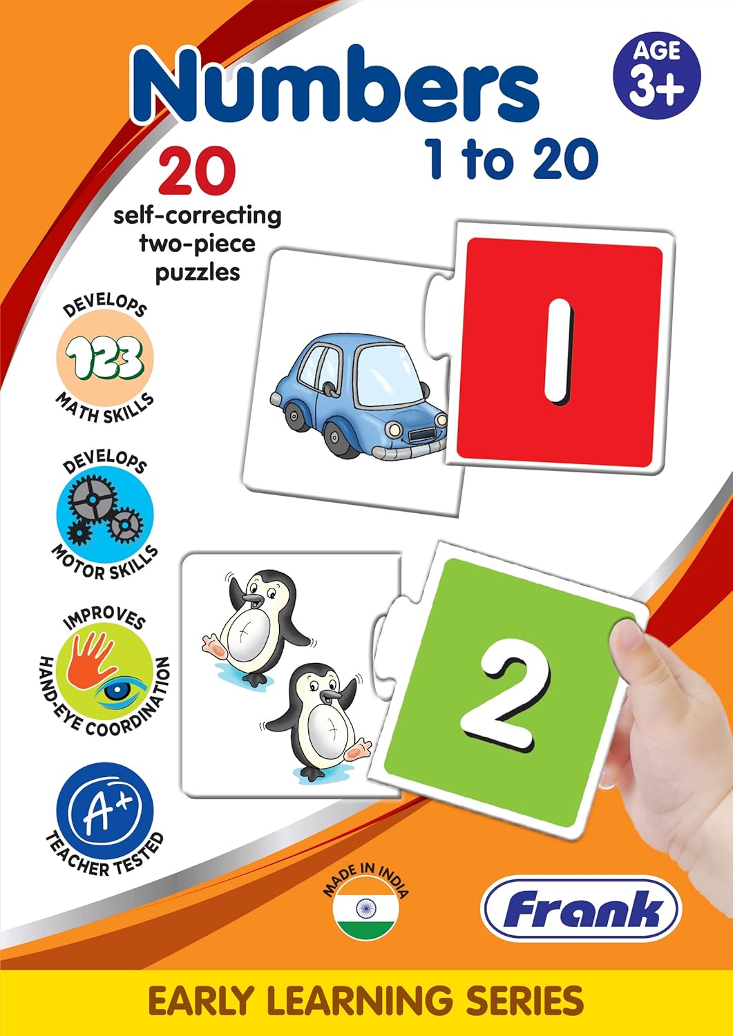 Frank Numbers 1–20 | 40pcs Self-Correcting Puzzle Set | Early Learning Game