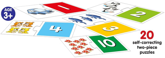 Frank Numbers 1–20 | 40pcs Self-Correcting Puzzle Set | Early Learning Game