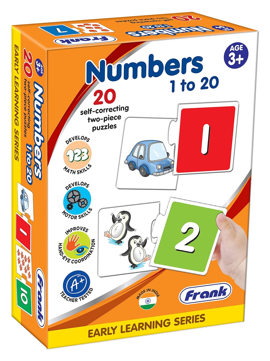 Frank Numbers 1–20 | 40pcs Self-Correcting Puzzle Set | Early Learning Game