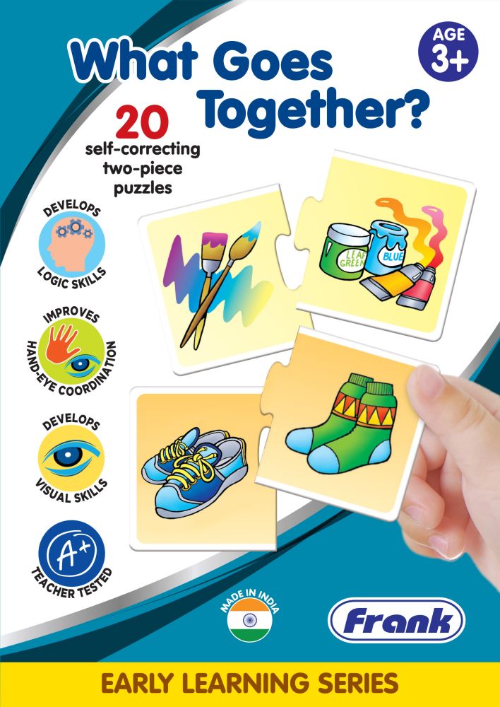 Frank What Goes Together Puzzle | 40 Pieces | 20 Self Correcting Pairs | Early Learner Education