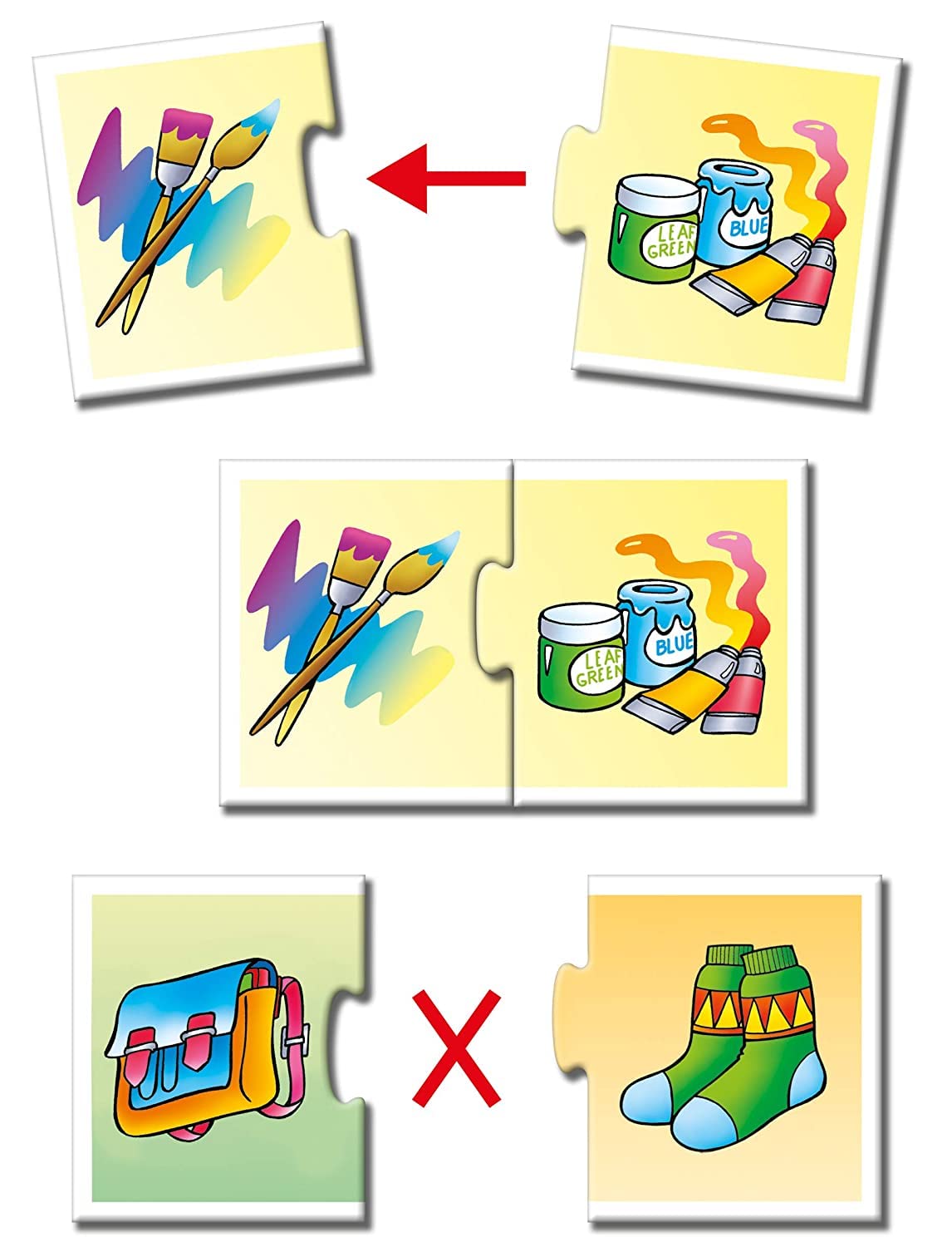 Frank What Goes Together Puzzle | 40 Pieces | 20 Self Correcting Pairs | Early Learner Education