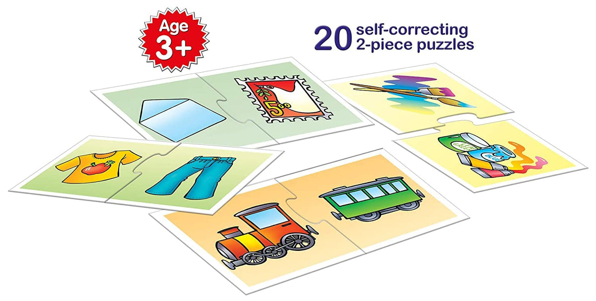 Frank What Goes Together Puzzle | 40 Pieces | 20 Self Correcting Pairs | Early Learner Education