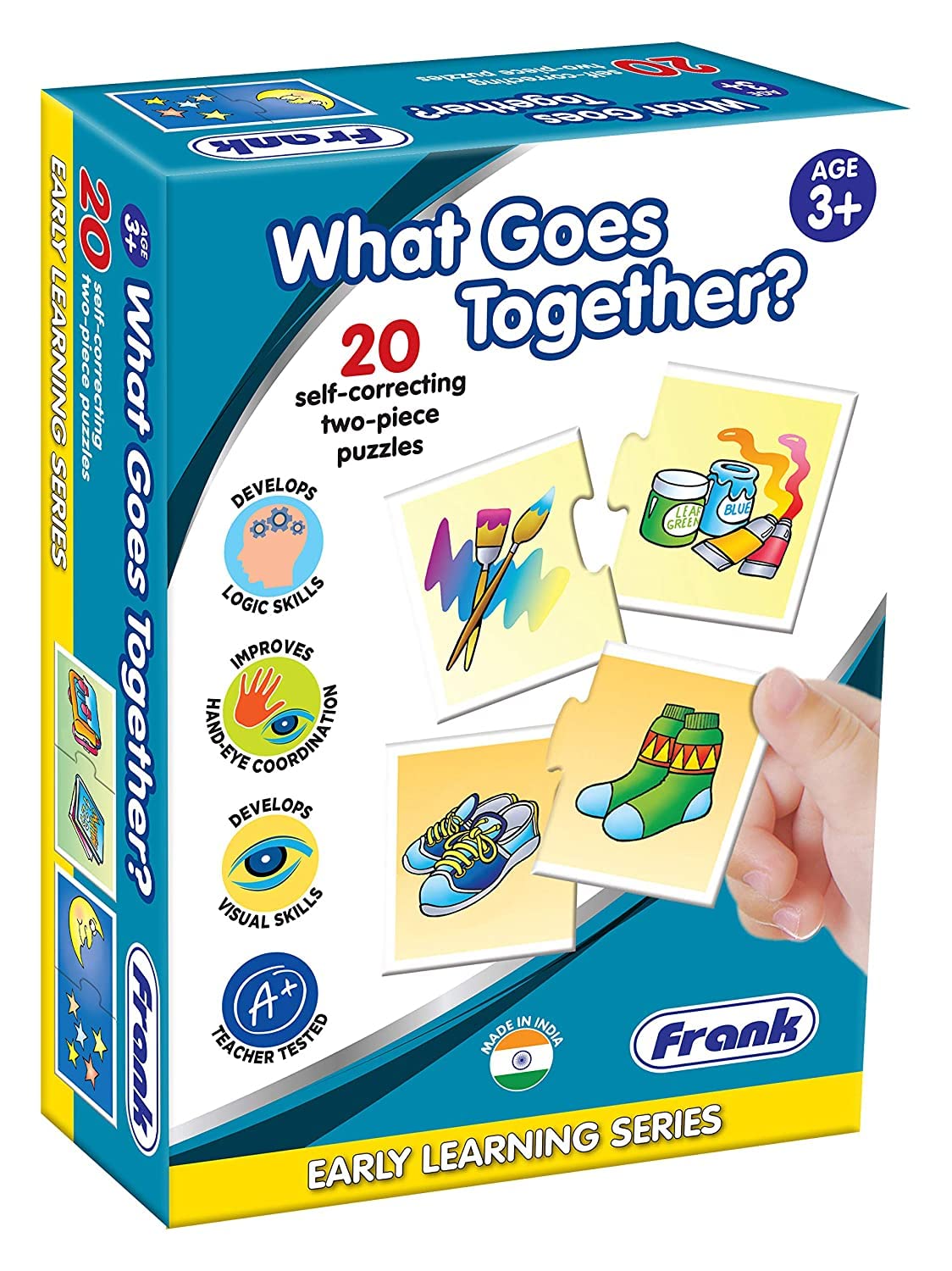 Frank What Goes Together Puzzle | 40 Pieces | 20 Self Correcting Pairs | Early Learner Education