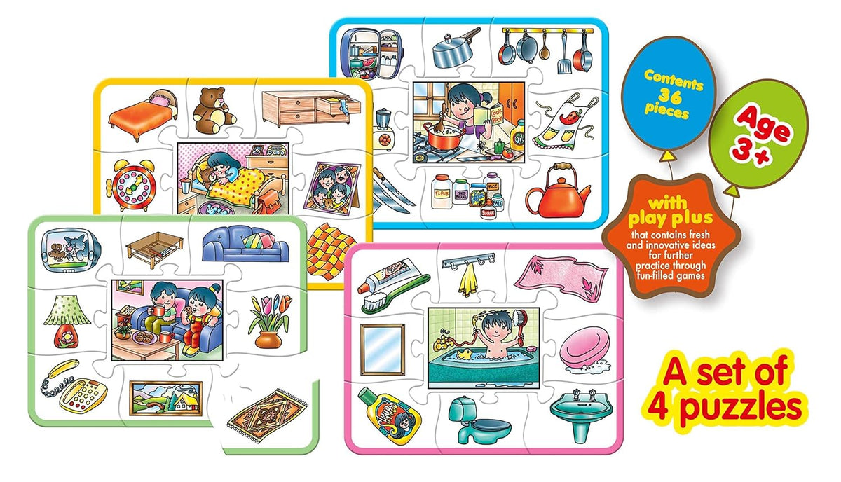 My Home by Frank | Set of 4 Puzzles | Early Learner Educational Game