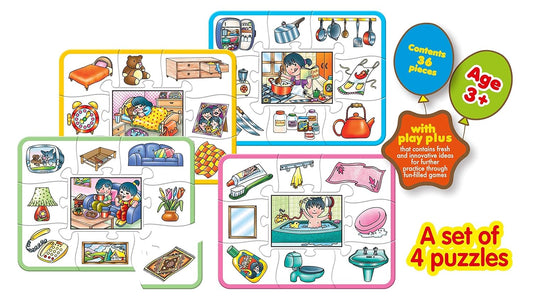 My Home by Frank | Set of 4 Puzzles | Early Learner Educational Game