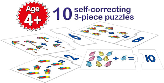 Frank | My First Sums Puzzle | 48 Pieces | 24 Self-Correcting 2-Piece Puzzles | Early Learning Math