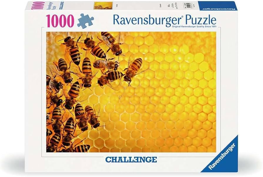 Ravensburger Challenge Puzzle Bees | Explore the Buzz 1000-Piece Puzzle | Ages 14+