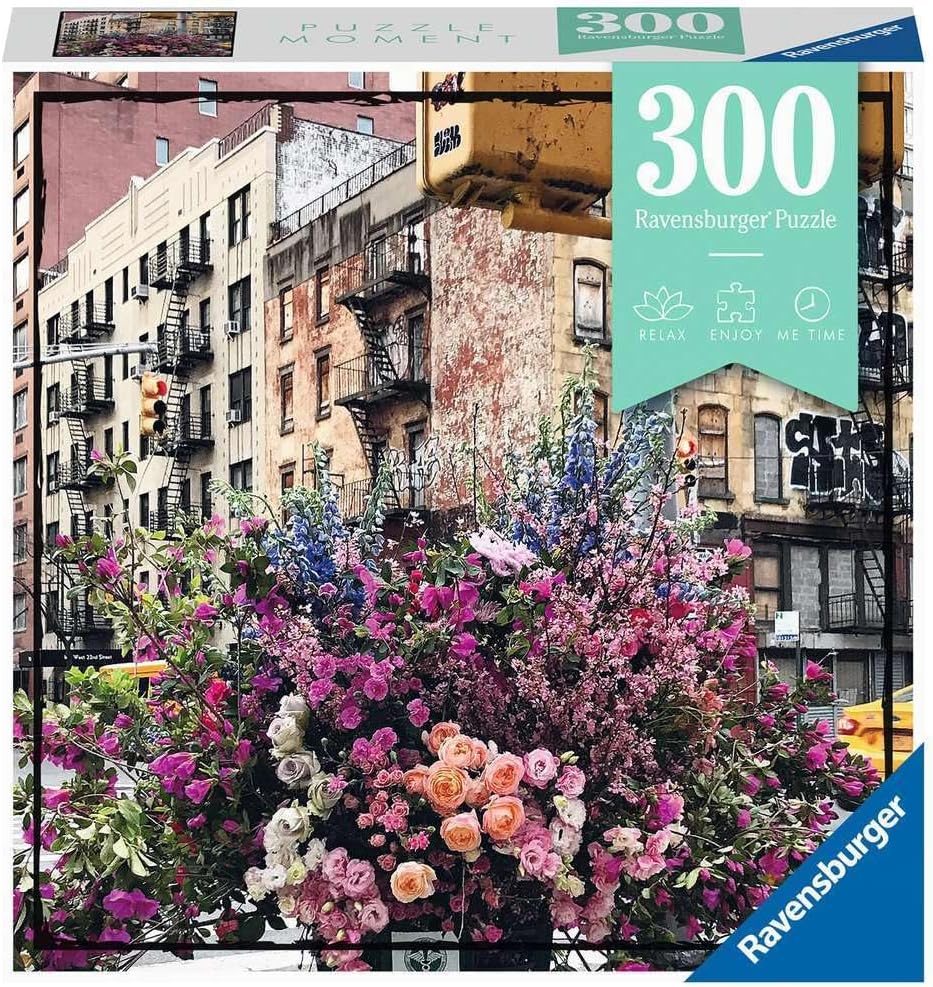 Ravensburger Flowers in New York 300pcs | Puzzle Moment Series | City Floral Theme Jigsaw