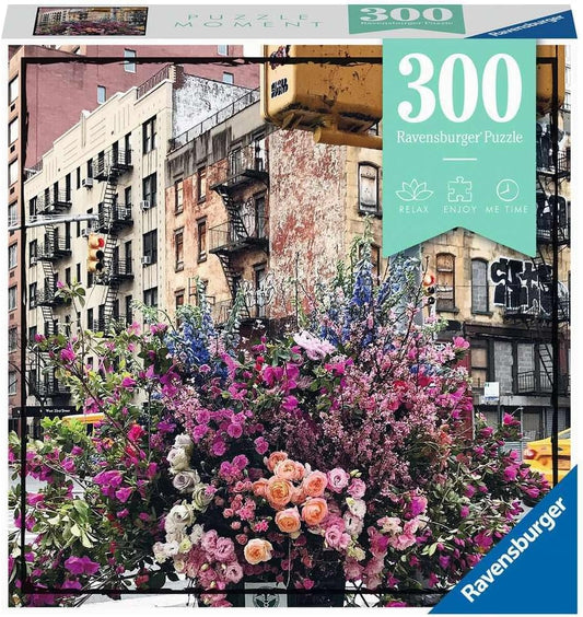 Ravensburger Flowers in New York 300pcs | Puzzle Moment Series | City Floral Theme Jigsaw