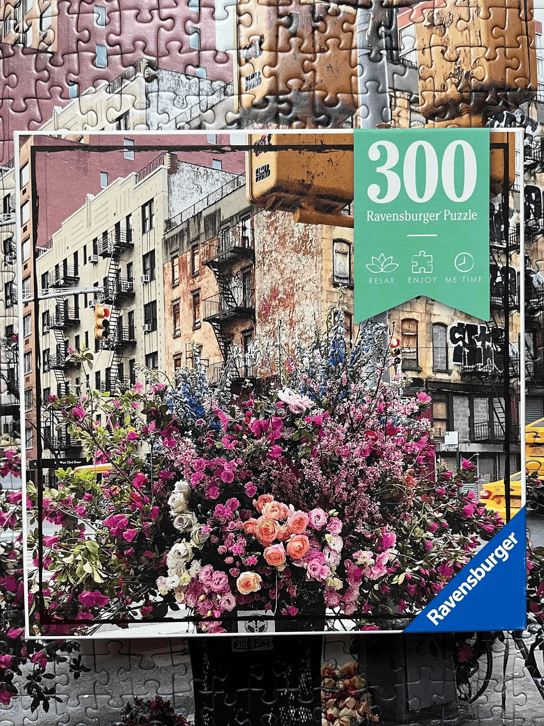 Ravensburger Flowers in New York 300pcs | Puzzle Moment Series | City Floral Theme Jigsaw