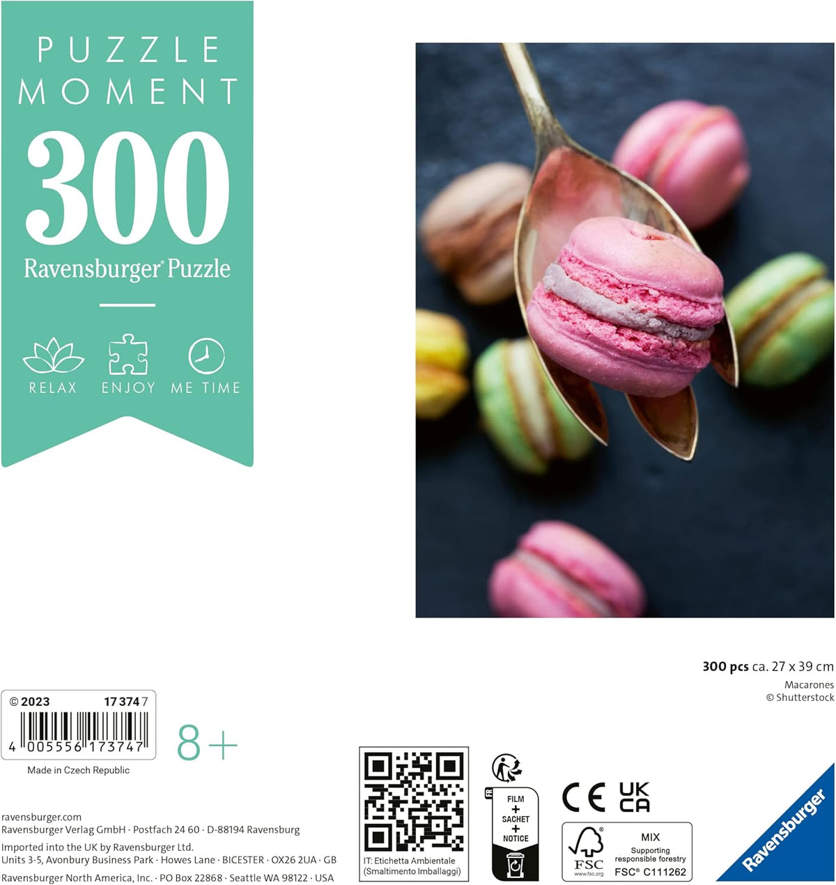 Ravensburger Macarons 300pcs | Puzzle Moment Series | Sweet Dessert Theme Jigsaw