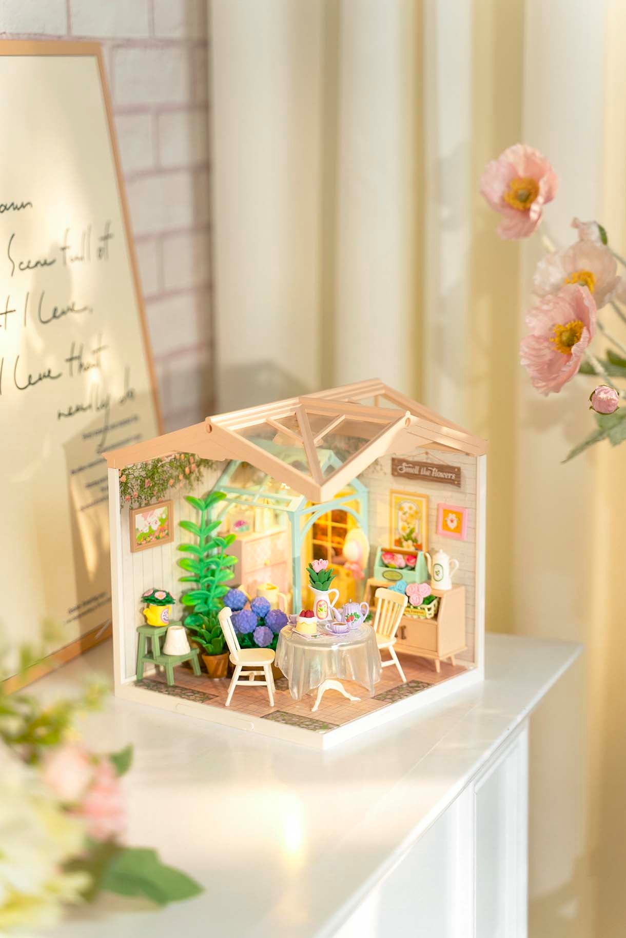 Rolife Super Creator Blooming Tea Garden DIY Miniature House Kit