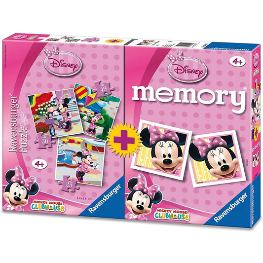 Ravensburger Minnie Play Memo & Puzzle | Fun Memory Game and Jigsaw for Children | Ages 4+