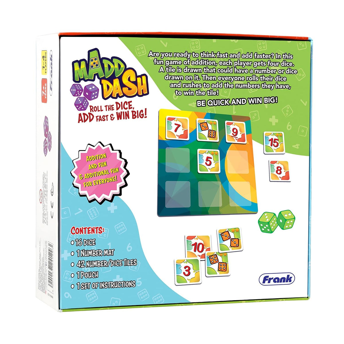 Frank Madd Dash | Educational Math Board Game | Strategic Thinking & Problem-Solving Fun for Kids 7+