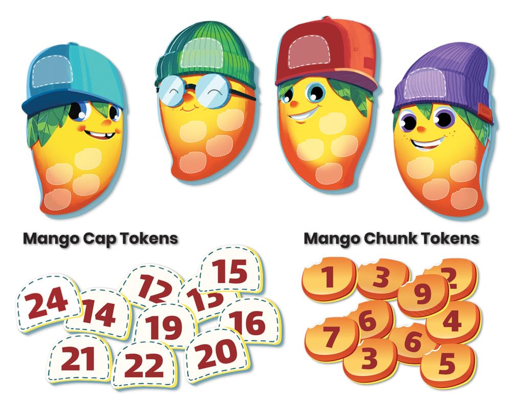 Frank Mango Madness | Educational Math Board Game | Addition Adventure for Kids & Family Fun