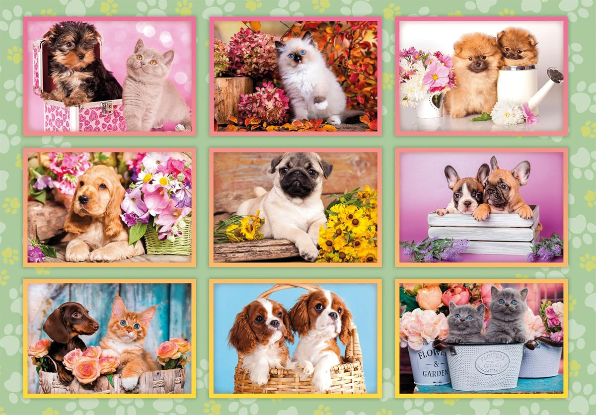 Clementoni Puppy Collage | 180pcs Puzzle | SuperColor Kids Collection