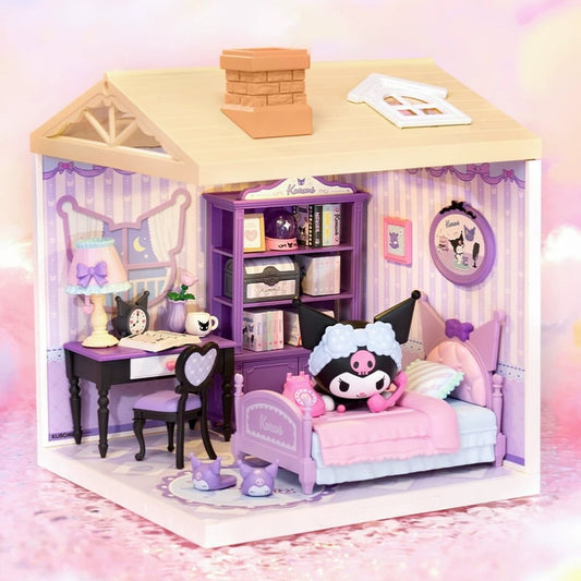 Rolife Super Creator Kuromi Fantastic Bedroom DIY Miniature House Kit