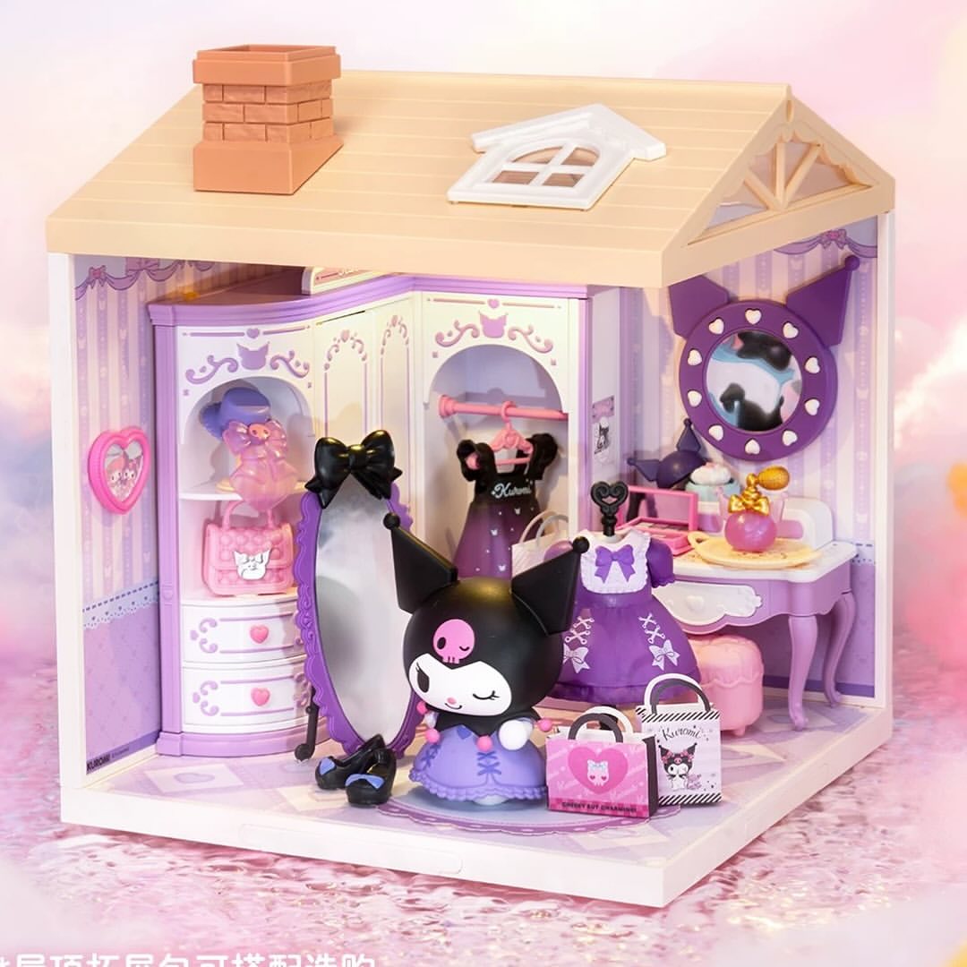 Rolife Super Creator Kuromi Fantastic Star Dressing Room DIY Miniature House Kit