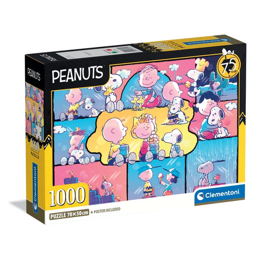 Clementoni - Peanuts Anniversary Edition - 1,000 pcs Jigsaw Puzzle (Made in Italy)