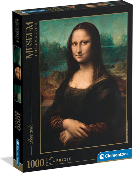 Clementoni - Mona Lisa by Leonardo da Vinci - 1,000 pcs Jigsaw Puzzle - Museum Collection Compact Box (Made in Italy)