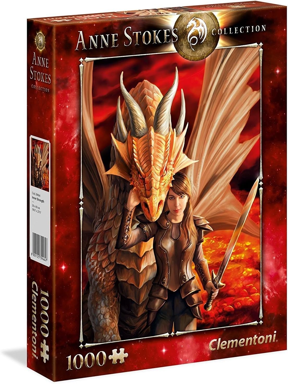 Clementoni Anne Stokes Puzzle | Inner Strength (1000 pcs) | Fantasy Art | Made in Italy
