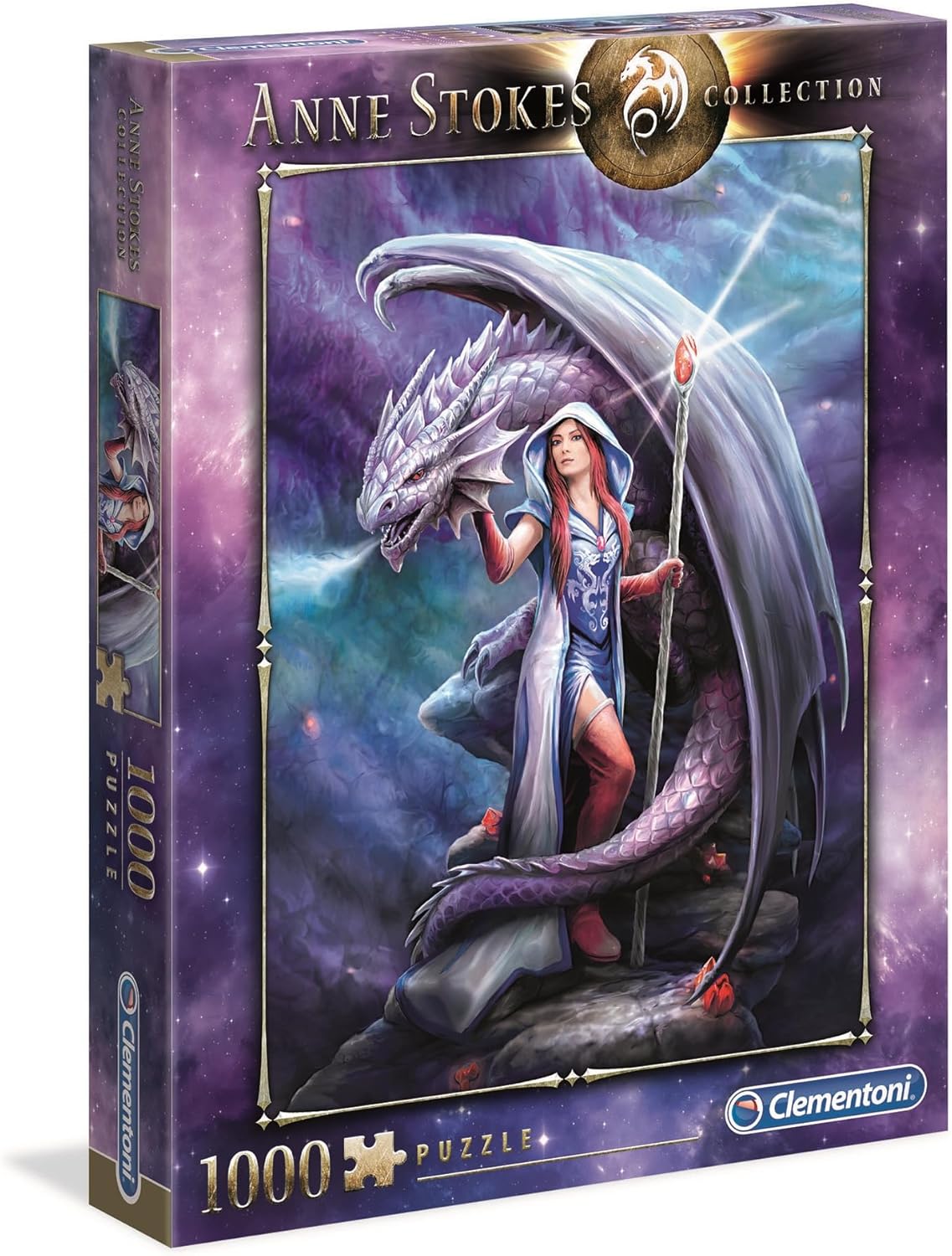 Clementoni Anne Stokes Dragon Mage | 1000pcs Fantasy Puzzle | Art Collection