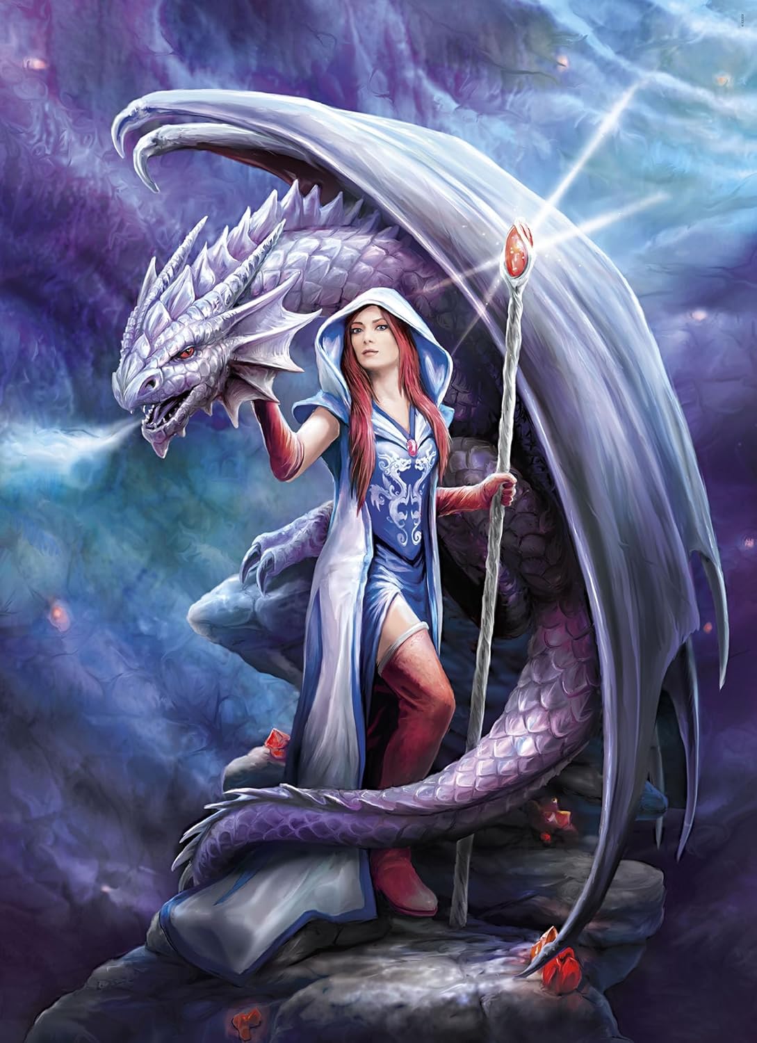 Clementoni Anne Stokes Dragon Mage | 1000pcs Fantasy Puzzle | Art Collection