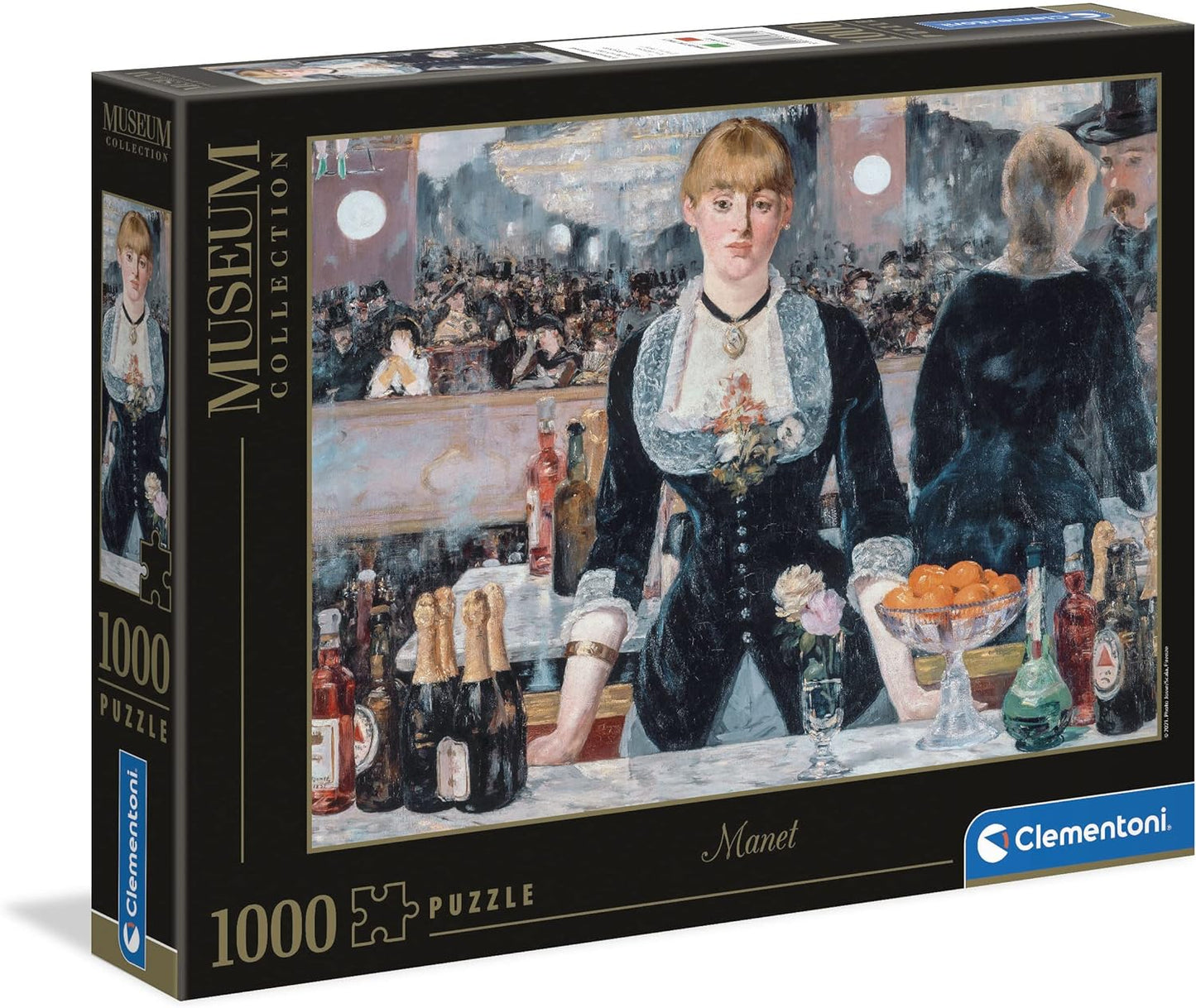 Clementoni - Manet: A Bar at the Folies-Bergère - 1,000 pcs Jigsaw Puzzle - Museum Collection (Made in Italy)